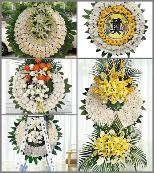 山东菏泽牡丹区黄堽镇黄堽村花圈速递